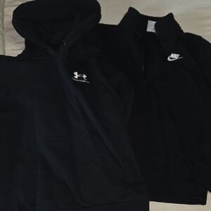 Nike Pullover And UA Hoodie with Logo